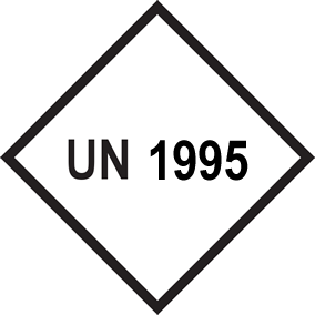 Gefahrgutaufkleber Etikett UN 1995, 100 x 100 mm, Papier