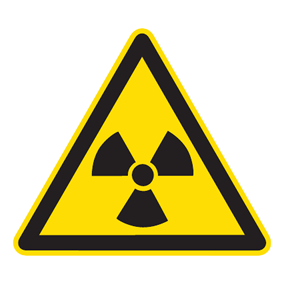 Warnaufkleber - Warnung vor radioaktiven Stoffen - Warnzeichen
