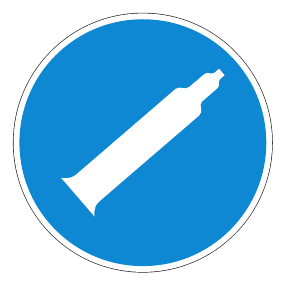 Gebotszeichen - Druckgasflasche - Gebotsschild - Sicherheitszeichen