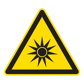 Warnaufkleber - Warnung vor optischer Strahlung - Warnzeichen