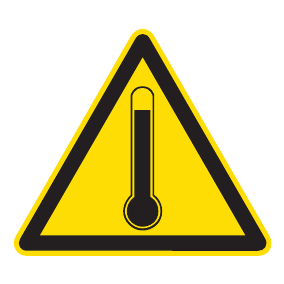 Warnaufkleber - Warnung vor hoher Temperatur - Warnzeichen