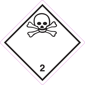 Gefahrgutaufkleber Giftige Gase