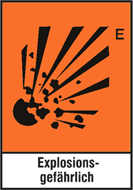 Gefahrensymbol Explosionsgefährlich E