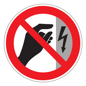 Verbotszeichen - Nicht berühren, Gehäuse unter Spannung - Verbotsschild