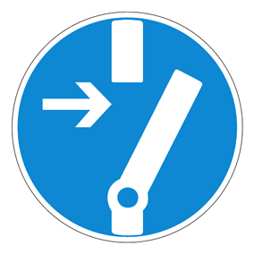 Gebotszeichen - Vor Arbeiten freischalten - Gebotsschild - Sicherheitszeichen