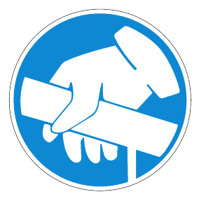 Gebotszeichen - Handlauf benutzen - Gebotsschild - Sicherheitszeichen