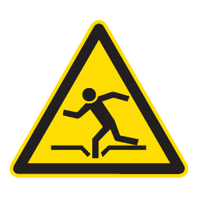 Warnaufkleber - Warnung vor Einsturzgefahr - Warnzeichen