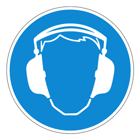 Gebotszeichen - Gehörschutz benutzen - Gebotsschild - Sicherheitszeichen