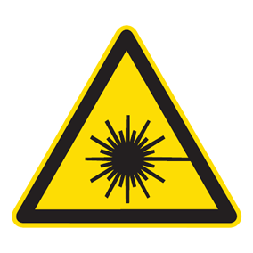 Warnaufkleber - Warnung vor Laserstrahlen - Warnzeichen