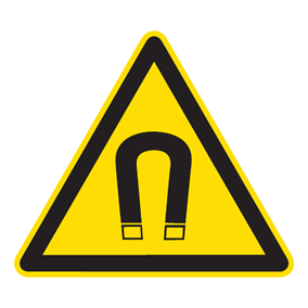 Warnaufkleber - Warnung vor magnetischem Feld - Warnzeichen