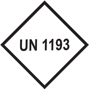Gefahrgutaufkleber Etikett UN 1193, 100 x 100 mm, Papier