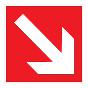 Sicherheitszeichen - Richtungsangabe (hoch / runter) - Brandschutzzeichen