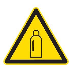Warnaufkleber - Warnung vor Gasflaschen - Warnzeichen