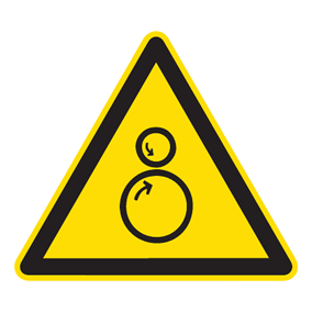 Warnaufkleber - Warnung vor Einzugsgefahr - Warnzeichen