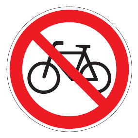 Verbotszeichen - Verbot für Radfahrer - Verbotsschild - Sicherheitszeichen