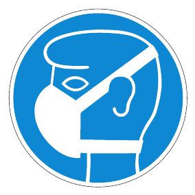 Gebotszeichen - Leichten Atemschutz tragen - Gebotsschild - Sicherheitszeichen