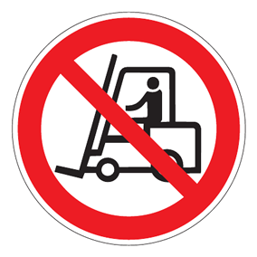 Verbotszeichen - Für Flurförderfahrzeuge verboten - Verbotsschild