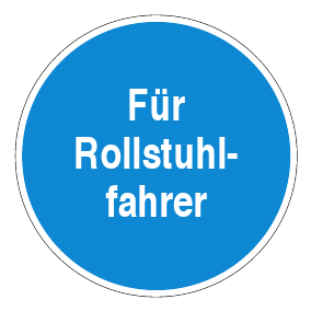 Gebotszeichen - Für Rollstuhlfahrer - Gebotsschild - Sicherheitszeichen