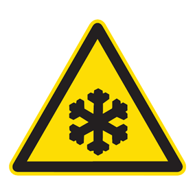 Warnaufkleber - Warnung vor Kälte - Warnzeichen