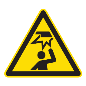 Warnaufkleber - Warnung vor Stoßverletzungen - Warnzeichen