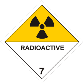 Gefahrgutaufkleber Radioaktive Stoffe