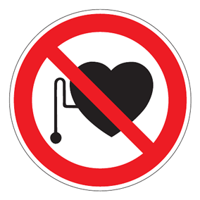 Verbotszeichen - Verbot für Personen mit Herzschrittmacher - Verbotsschild