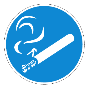 Gebotszeichen - Rauchen gestattet - Gebotsschild - Sicherheitszeichen