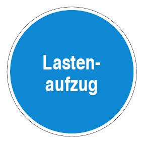 Gebotszeichen - Lastenaufzug - Gebotsschild - Sicherheitszeichen