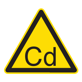 Warnaufkleber - Cadmium - Warnzeichen
