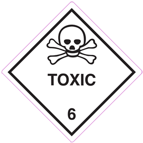 Gefahrgutaufkleber Giftig  mit Text